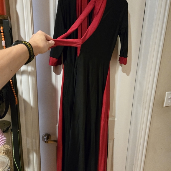 Elhoffer Design Magical Maxi Wrap Dress Red & Black - Picture 3 of 11
